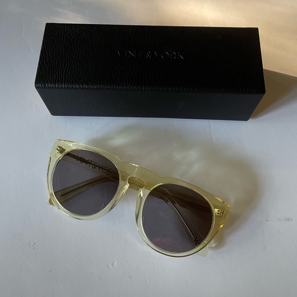 New Vint & York Flat Iron Sunglasses Acetate Frame Glasses 52-21-135 - Picture 1 of 7